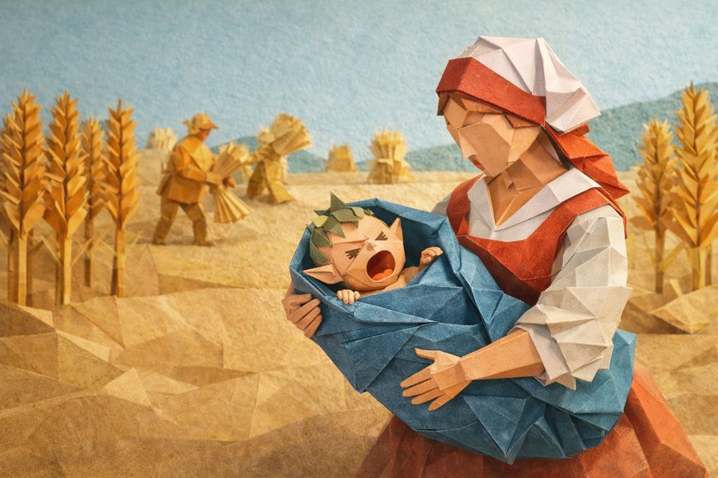 Bébé dans le champ