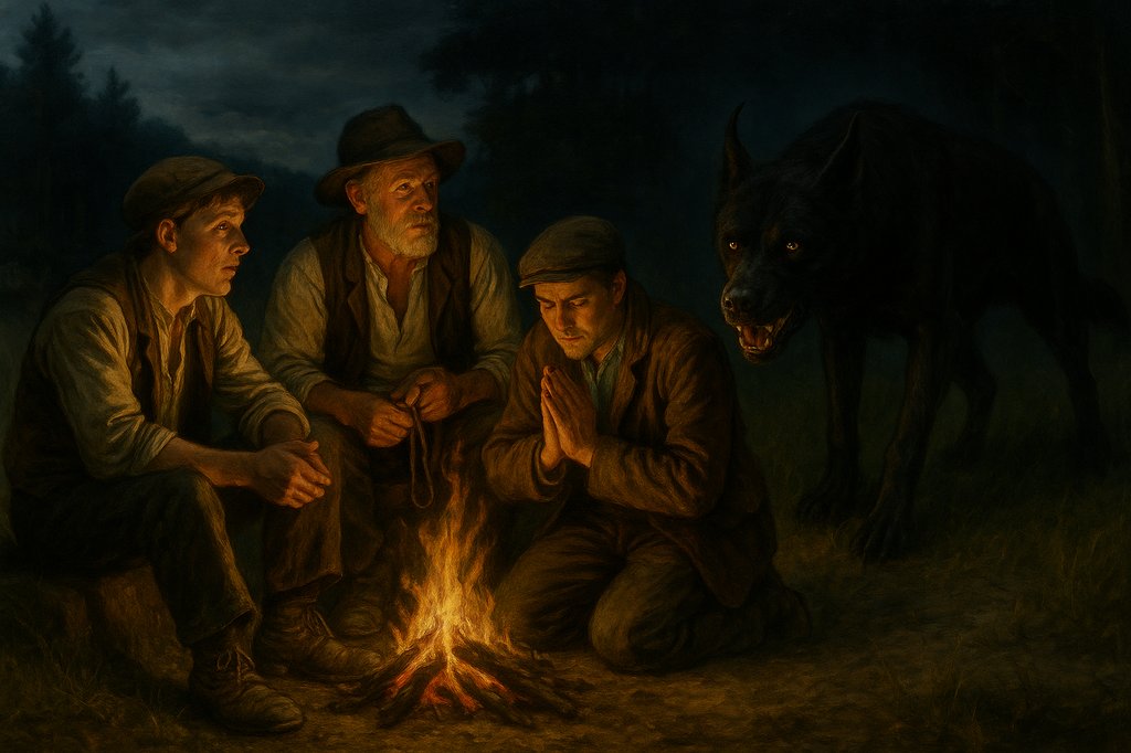 Le chien noir et les hommes