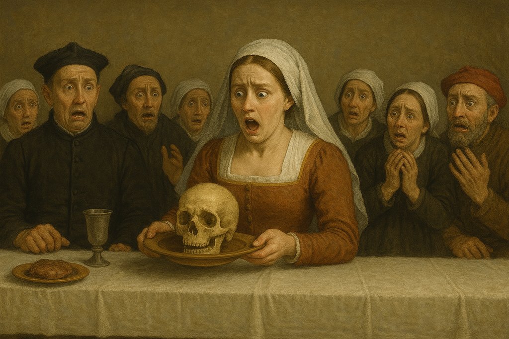 Crâne dans le plat