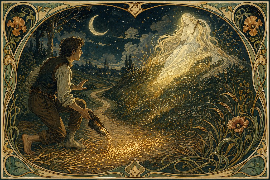La Dame Blanche et les grains d'or