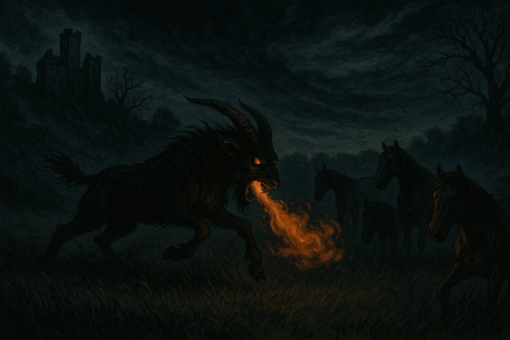 Le diable en bouc et les chevaux