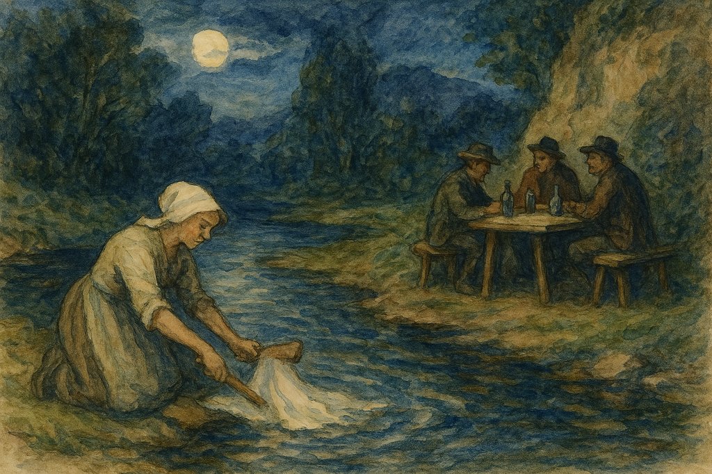 La lavandière et ses trois compagnons