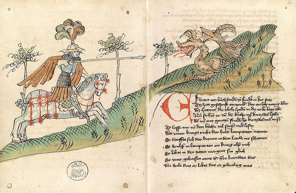 Une page de Wolfdietrich par Heidelberg