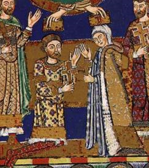 Le couronnement d'Henri et de son épouse Mathilde