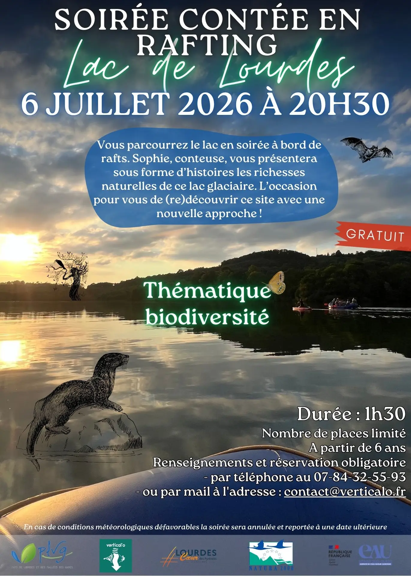 Soirée contée sur le lac de Lourdes