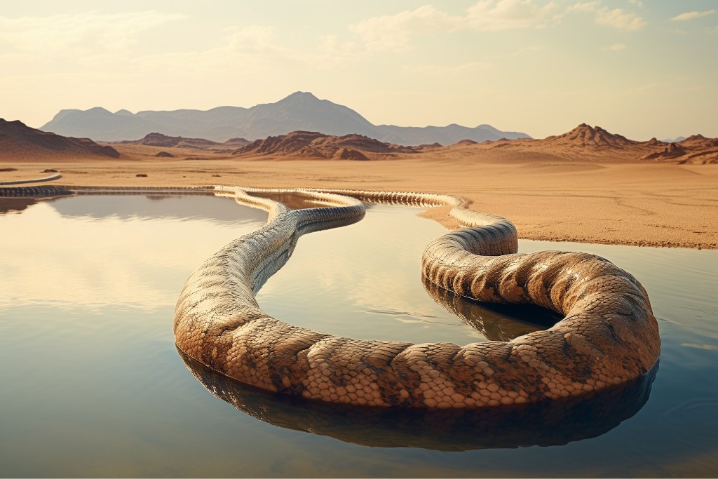 Serpent dans le lac