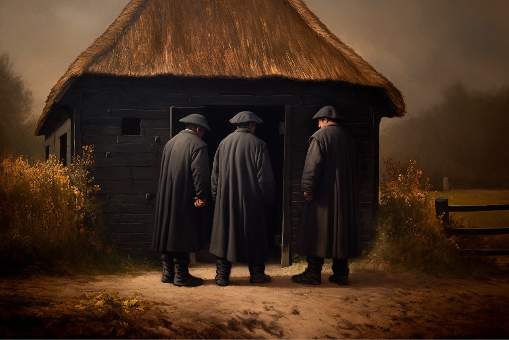 Trois en hommes en noir