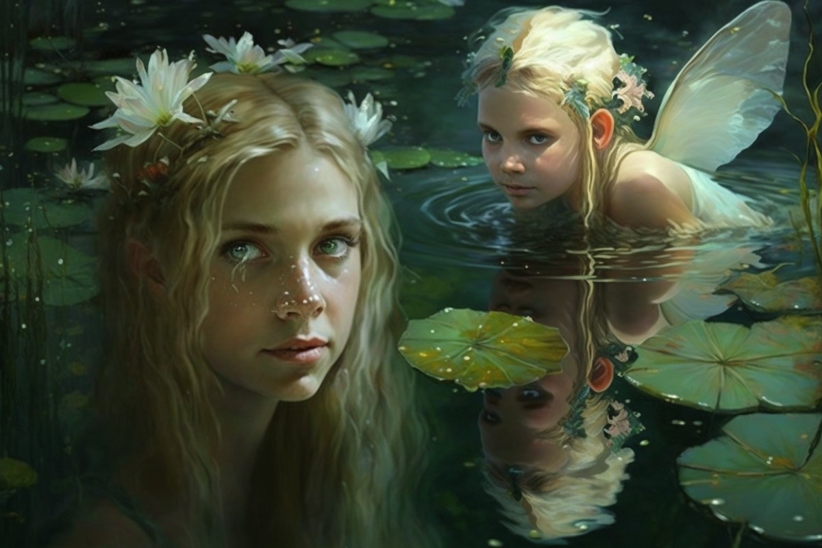 Jeune femme et fée