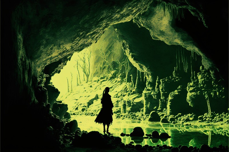 La Dame Verte dans sa grotte