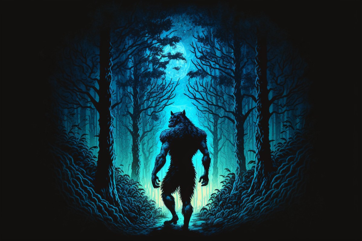 Loup garou dans la forêt