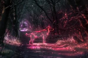 Chien rouge fantôme