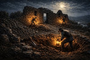 La fouille des ruines