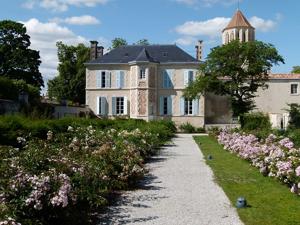 La roseraie dans le parc du Château de Surgères
