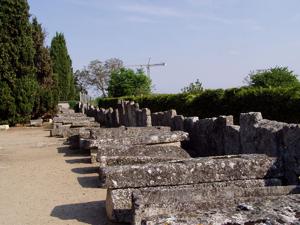 Une petite partie des sarcophages de Civaux